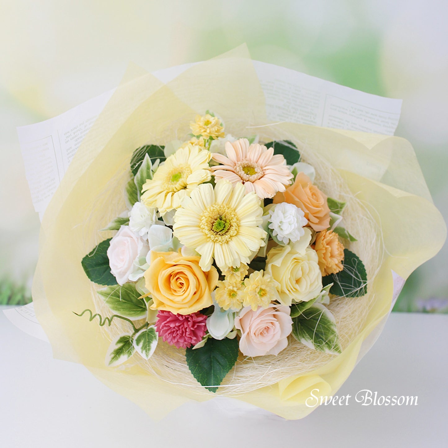 【プリザーブドフラワー】花束 Lサイズ(ガーベラ入り)