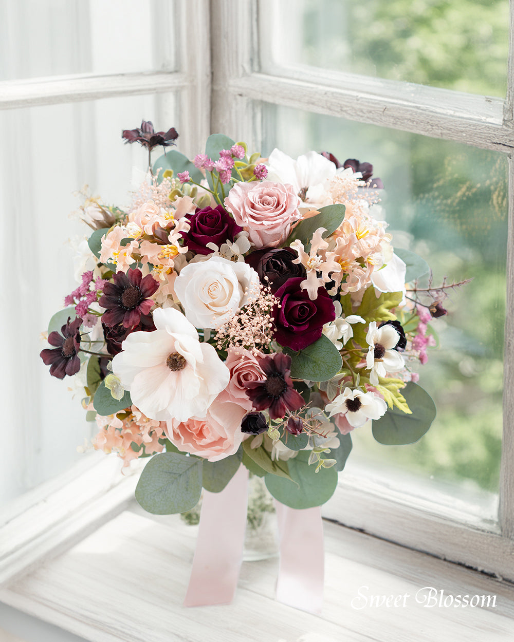 【プリザーブドフラワー】ニュアンスカラーのクラッチブーケ